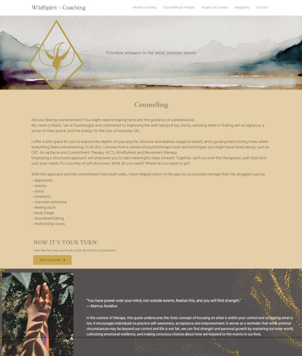 WildSpirit Coaching home page